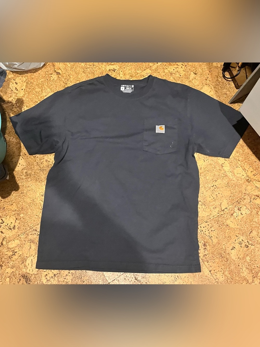Carhartt Menโs Bluish-Grey Short Sleeve Tee (Medium)